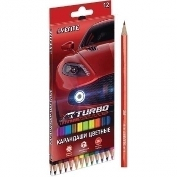 Карандаши deVENTE 12цв Turbo 2М, шестигранные, в картонной уп. арт.5022213