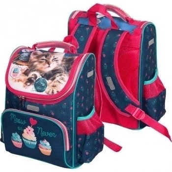 Ранец школьный Attomex Lite Meow or Never 34х27х20, жесткий,1 отделение,1 передн.карман, 2 бок.карм, арт.7030203