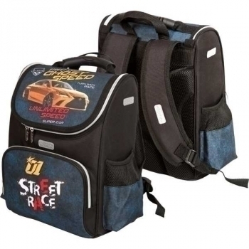 Ранец школьный Attomex Lite Street Race 34х27х20,  жесткий,1 отделение,1 передн.карман, 2 бок.карм, арт.7030207