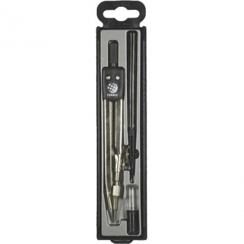 Готовальня (04 пр.) (циркуль,удл-ль, грифель, вставка игольная) в пласт.футляре арт.НЧ4-30-30