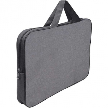 Папка менеджера А4 с ручками, на молнии, ткань, с широкой боковиной 350х270х70мм deVENTE, серая арт. 3075910