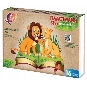 Пластилин ZOO 16 цветов, 240г арт.29С 1723-08