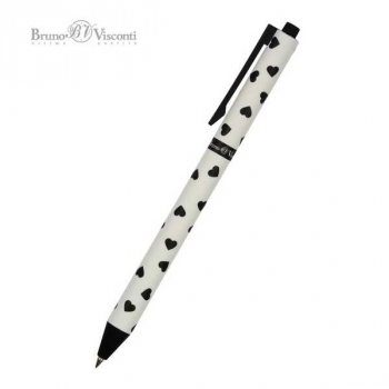 Ручка шариковая автоматическая Bruno Visconti ArtClick. Сердечки, 0,5мм, синяя арт.20-0281/18