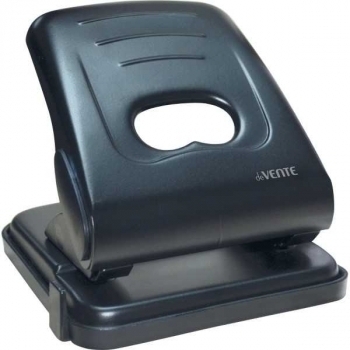 Дырокол (35 л) deVENTE металлический с линейкой, в карт. коробке, черный арт. 4020815