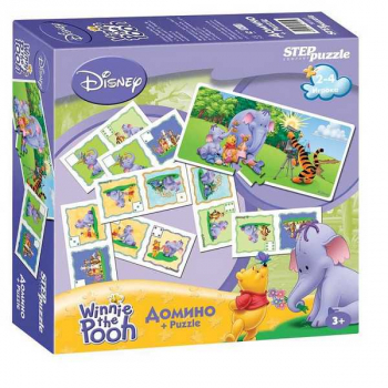 Игра Домино DISNEY Медвежонок Винни и Слонотоп, 3+ арт.80103