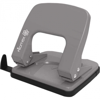 Дырокол (25 л) Attomex металлический с линейкой, в карт. кор., серый арт. 4020310