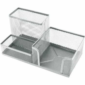 Подставка для канцелярских принадлежностей deVENTE 20х10х10см, стальной мэш, серая, арт. 4104014