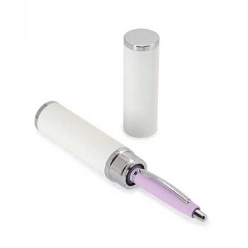 Ручка Bruno Visconti SAN REMO шарик.автомат.в круглом тубусе,1,0мм,синяя,сирен.мет.корпус,белый футляр арт.20-0249/092