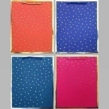 Пакет подарочный 18x23x8 см бумажный deVENTE Звездная ночь, 210 г/м2, конгрев, 4 дизайна, арт. 9041228