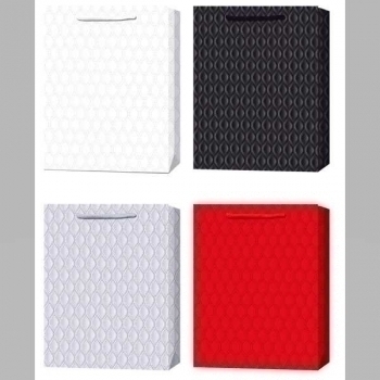 Пакет подарочный 26x32x10 см бумажный deVENTE Blocks, с тиснением, матовый, 210 г/м2, арт. 9041254