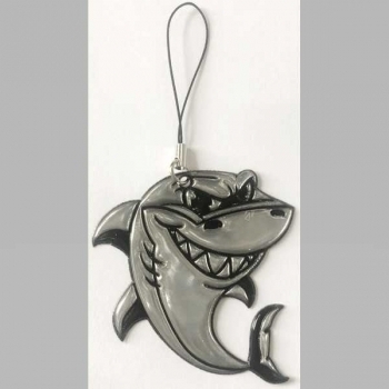 Светоотражающий брелок deVENTE Shark 60х70 мм, белый, арт.9082008