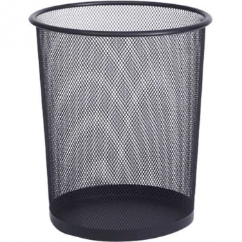 Корзина для бумаг deVENTE материал стальной мэш, 19x23x27 см, круглая, черная арт.4106104