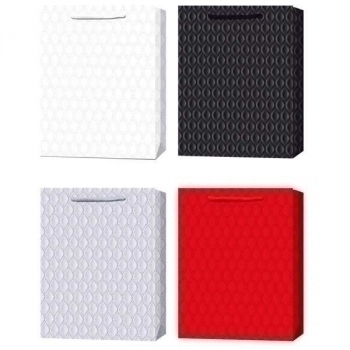 Пакет подарочный 18x23x8 см бумажный deVENTE Blocks, матовый с тиснением, 210 г/м2, ас-ти 4 дизайнов арт. 9041253
