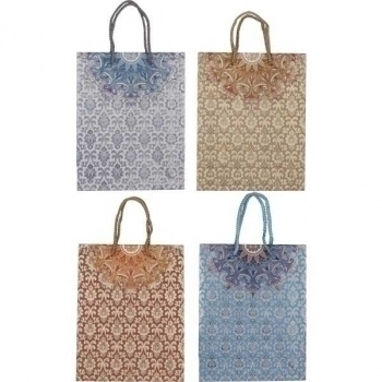 Пакет подарочный 18x23x8 см бумажный deVENTE Нежные орнаменты, фольгированный, 4 дизайна, арт. 9041963