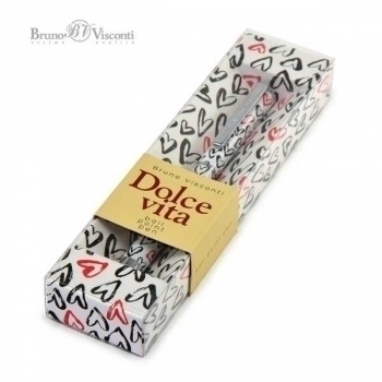 Ручка Bruno Visconti DOLCE VITA.Сердечки.Красные и Черныешарик.автомат в карт.фут,0,7мм,синяя,мет.корп. арт.20-0252/05