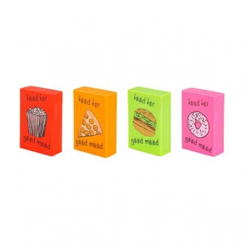 Ластик Bruno Visconti HappyGraphix. Fastfood,  4 цвета арт.42-0051