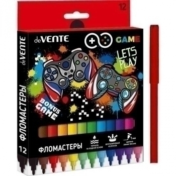 Фломастеры deVENTE 12 цв. в картонной упаковке Game, арт. 5081126