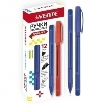 Ручка шариковая deVENTE Triolino Translucent, 0.7мм, игольч. узел, Speed Pro, полупр..трехгр.корп., синяя арт.5073842