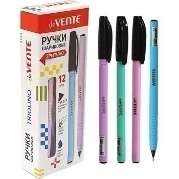 Ручка шариковая deVENTE Triolino Pastel, 0.7мм, игольч. узел, Speed Pro, пастел.трехгран.корп., синяя арт.5073924