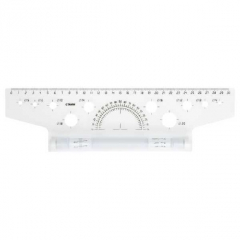 Линейка-рейсшина 30 см металлический ролик, картонная коробка арт.ЛР-30478