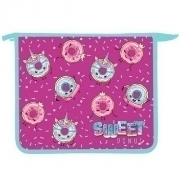 Папка д/тетр. А5 на молнии, картон/пластик арт.ПТ-715 Модные пончики