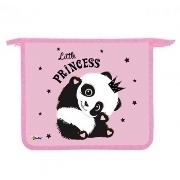 Папка д/тетр. А5 на молнии, пластик, дизайн с двух сторон арт.ПТ-735 Пандочка