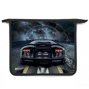 Папка д/тетр. А5 на молнии, пластик, дизайн с двух сторон арт.ПТ-735 Black energy