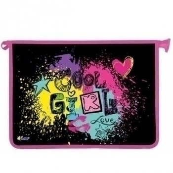 Папка д/тетр. А4 на молнии арт.ПТ-83 Яркий логотип