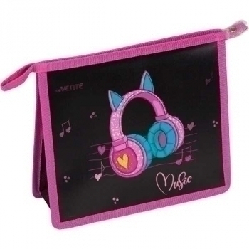 Папка д/тетр. А5 на молнии, картон/пластик, фольга deVENTE Love Music (243*200*80мм) арт. 8056389