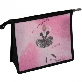 Папка д/тетр. А5 на молнии, картон/пластик, фольга deVENTE Ballet (243*200*80мм) арт.8056394