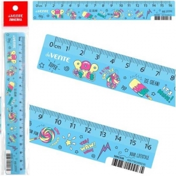 Линейка 16 см deVENTE POP style, пластиковая с дизайном арт.5091338