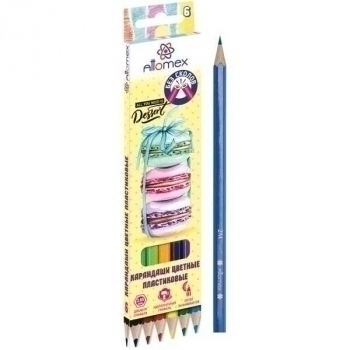 Карандаши Attomex 06цв Dolce Vita 2М, шестигранные, пластиковые арт.5021611