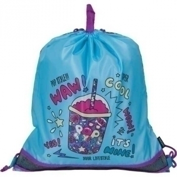 Мешок для обуви deVENTE 1-отделение 40х47 см, POP style водоотталкивающ.ткань, верев.завязка, арт.7040368