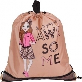 Мешок для обуви deVENTE 1-отделение 40х47 см, Style Girl водоотталкивающ.ткань, верев.завязка, арт.7040378