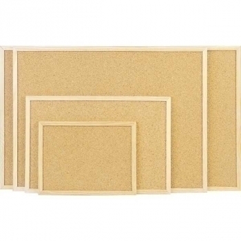 Доска пробковая Attomex 60*90см, деревянная рамка арт.6030205