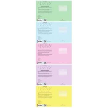 Тетрадь 12л ученическая в частую косую линейку Альт КЛАССИКА. PASTEL, (без надписей), ассорти 5 цветов арт.7-12-146/6