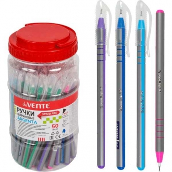 Ручка шариковая deVENTE Argenta, 0.7мм, игольч. узел, Speed Pro, ОДНОРАЗОВАЯ, синяя арт.5073217