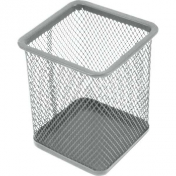 Подставка для ручек deVENTE 8х8х9,8 см, квадратная, стальной мэш, серая арт.4104015