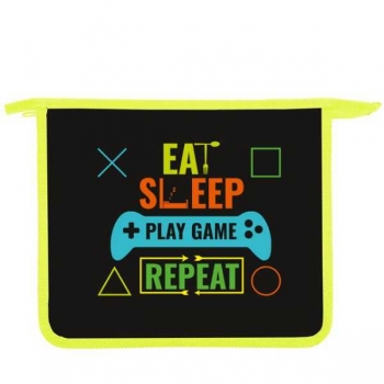 Папка д/тетр. А5 на молнии, пластик, дизайн с двух сторон арт.ПТ-735 Game repeat