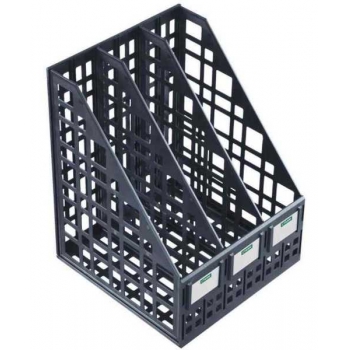 Лоток сборный вертикальный 3 отделения СТАММ черный арт.ЛТВ-63720