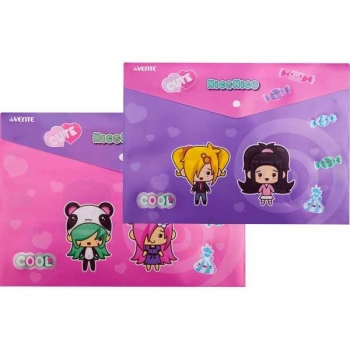 Папка-конверт А4 (335x240мм) на кнопке deVENTE NicoNico:-), 180 мкм, непрозрачная с рисунком арт. 3071222