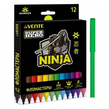Фломастеры deVENTE 12 цв. в картонной упаковке SuperHero, арт. 5081347
