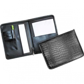 Папка д/документов deVENTE Birmingham иск. кожа, 2 кармана, отделения под визитки, на молнии, черная арт.1040200