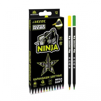 Карандаши deVENTE 12цв Trio Mega Soft SuperHero 4М, трехгранные  арт. 5022335
