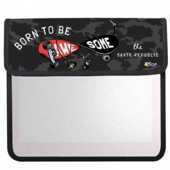 Папка д/тетр. А5 клапан прямоуг.на липучках арт.ПТ-45 Skate republic