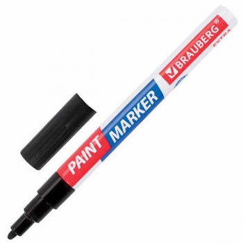 Маркер-краска BRAUBERG черный лаковый EXTRA, 2 мм, усиленная нитро-основа арт.151968