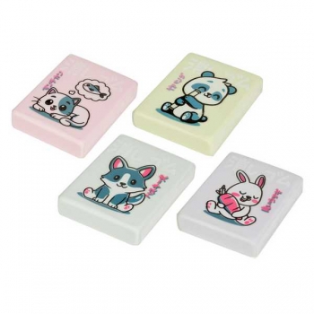 Ластик Bruno Visconti HappyGraphix. KAWAII ANIMALS,  4 цвета арт.42-0062
