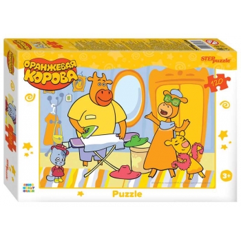 Пазл 120 эл. Оранжевая корова, ассорти 165х230, 3+  арт.75035