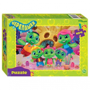 Пазл 104 эл. Черепашки, 230х330, 5+ арт.82248