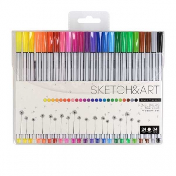 Ручки капиллярные набор Bruno Visconti SKETCHART FINELINERS, 0.4мм, 24 цветов, ПВХ карман с е/п арт.36-0013